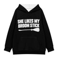 She Likes My Broom Stick – Halloween Couple Hoodie