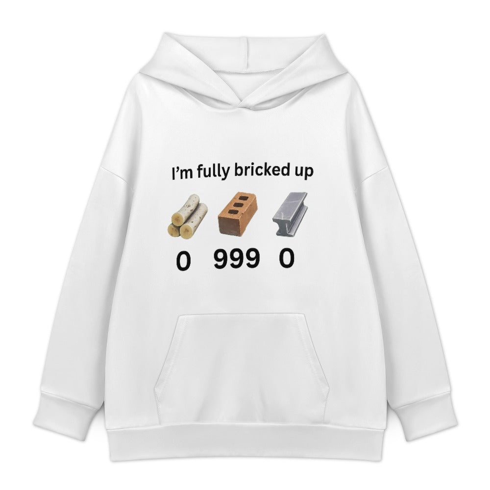 Fully Bricked Up Hoodie — White