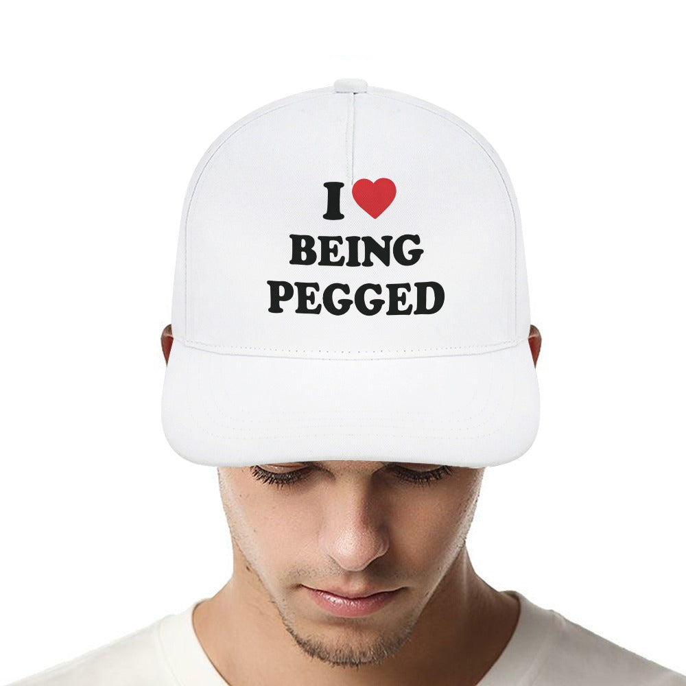 I Love Being Pegged Cap — White