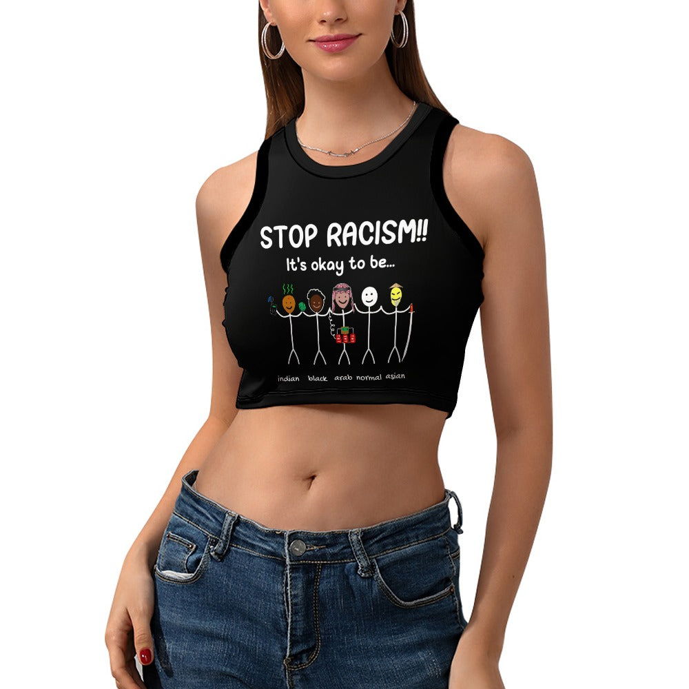STOP RACISM! crop top
