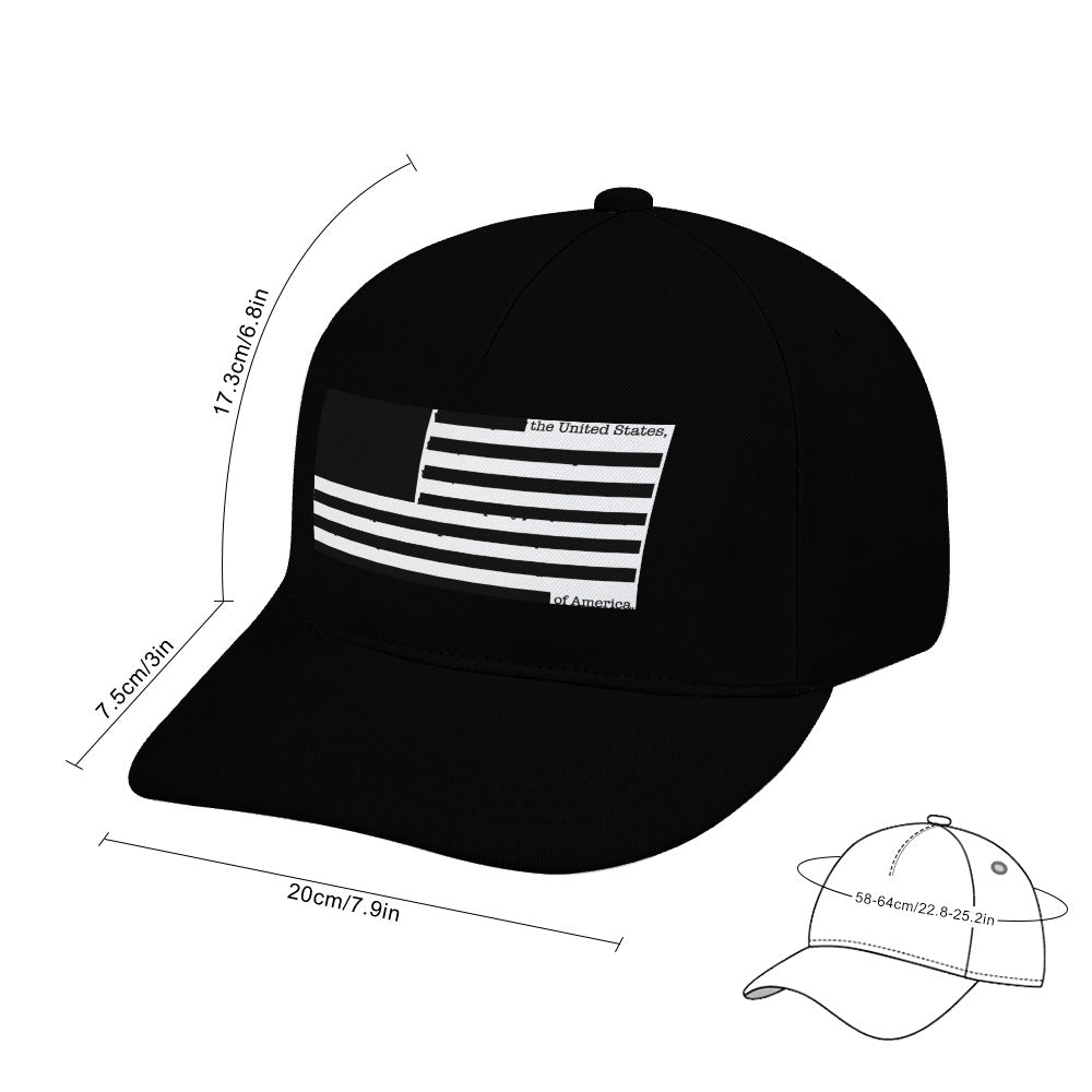 Redacted American Flag Cap — Black