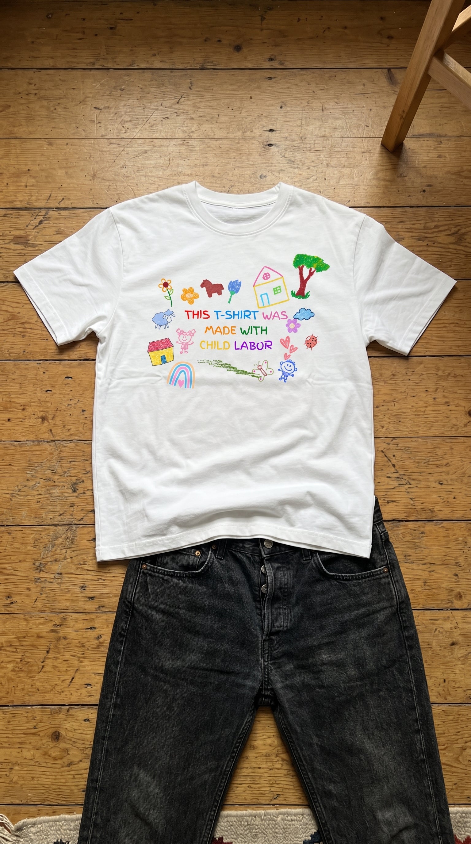 THIS T-SHIRT WAS MADE WITH CHILD LABOR