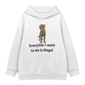 Everything I Want Is Illegal Cheetah Hoodie — White