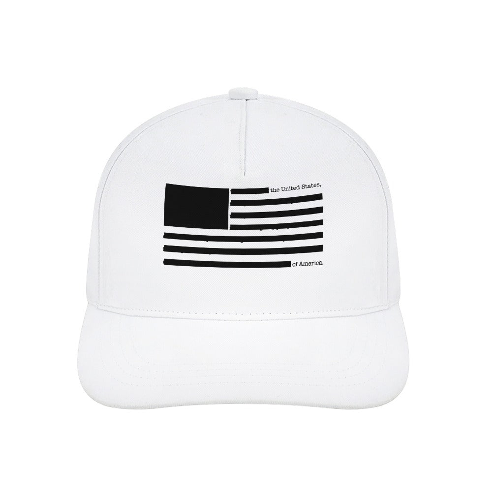 Redacted American Flag Cap — White