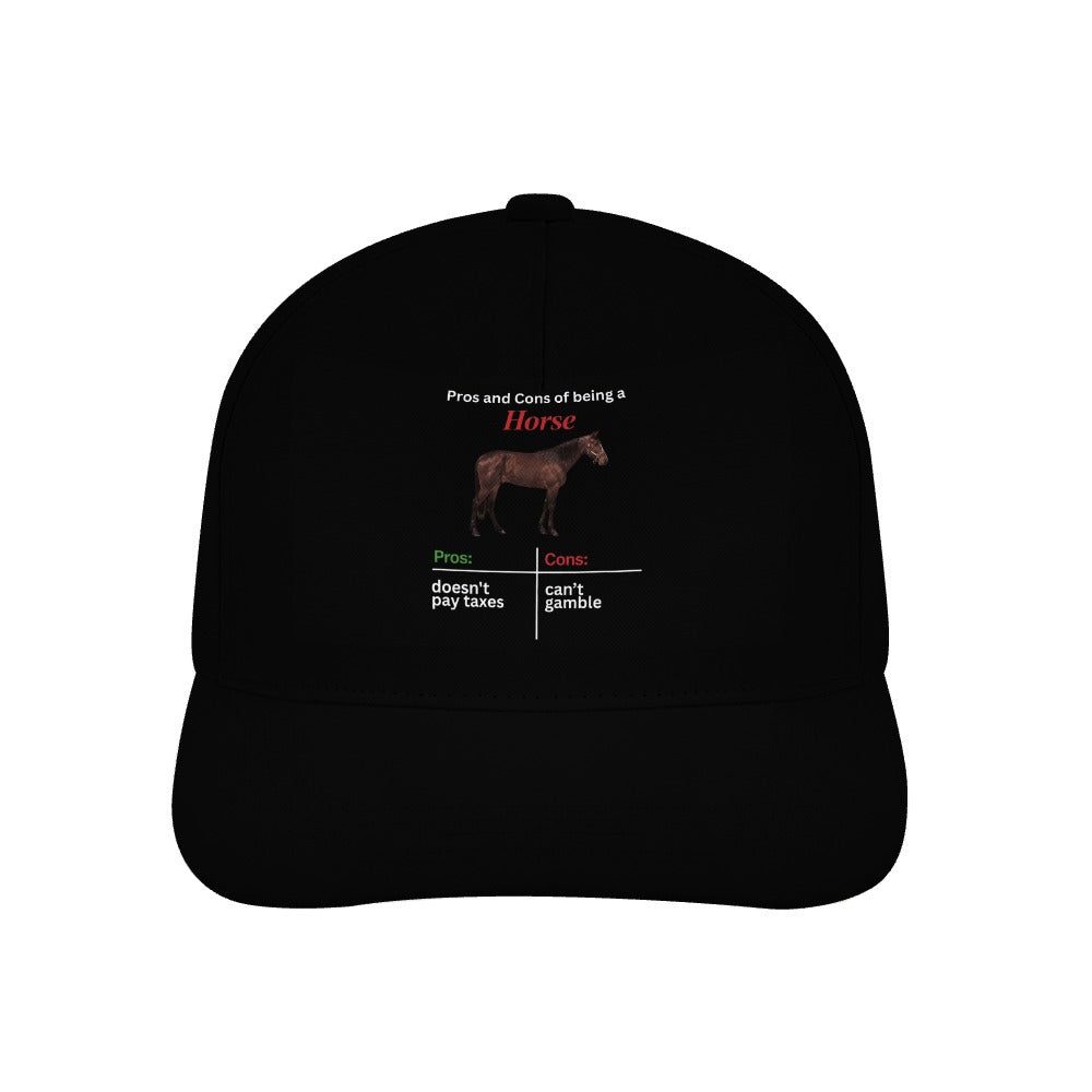 Horse Pros and Cons Cap — Black
