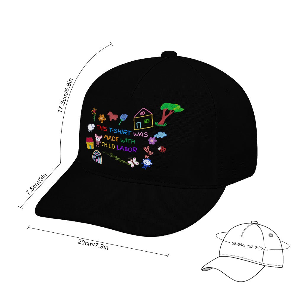 Child Labor Satire Cap — Black