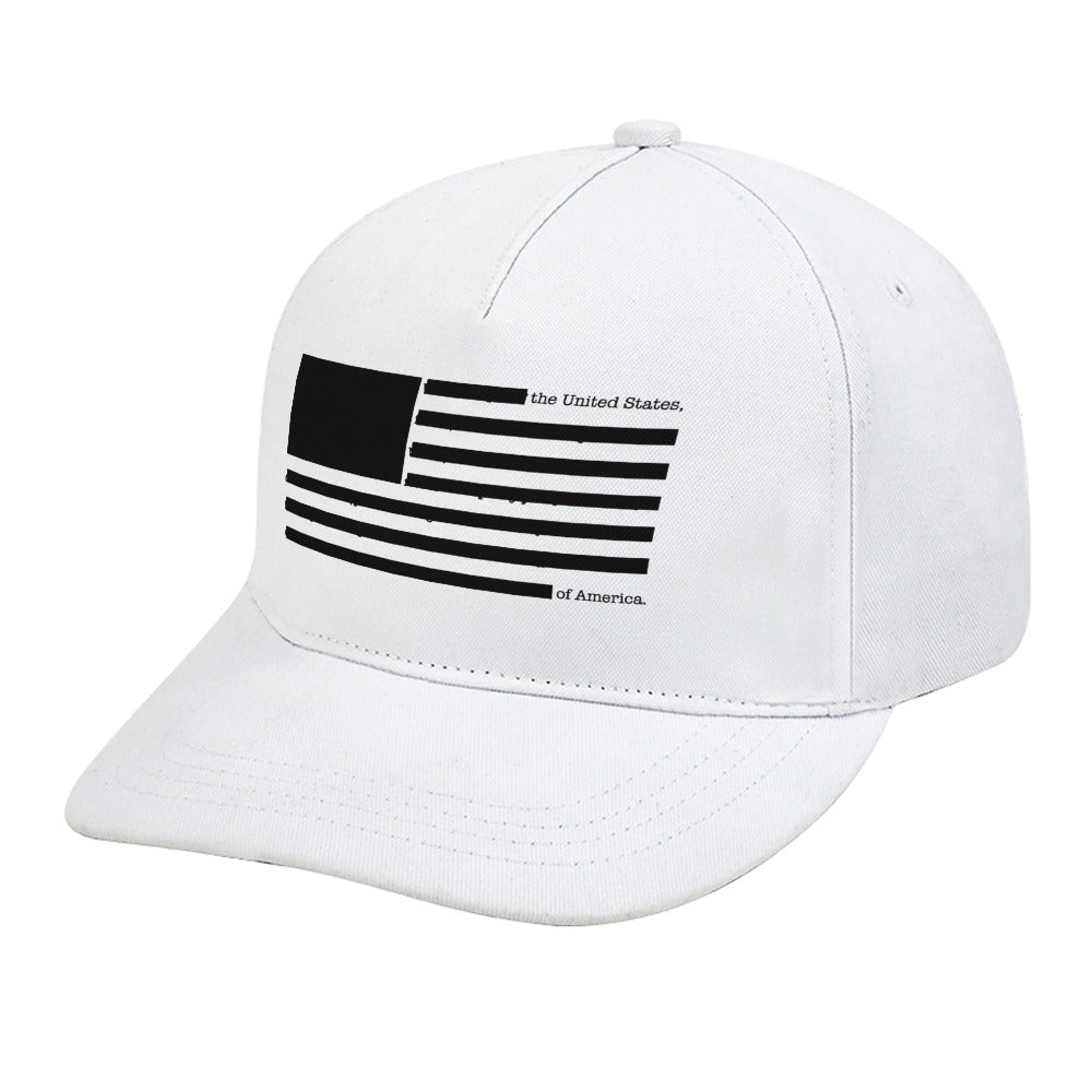 Redacted American Flag Cap — White