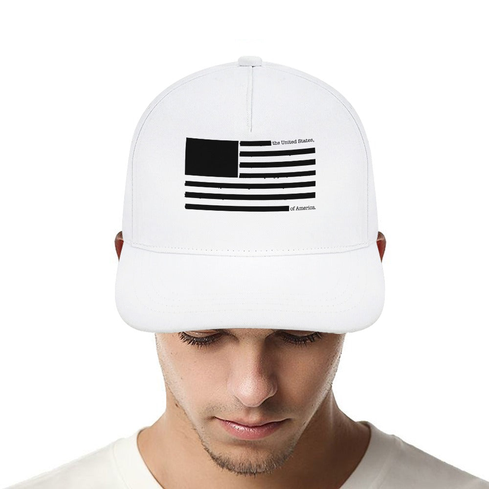 Redacted American Flag Cap — White