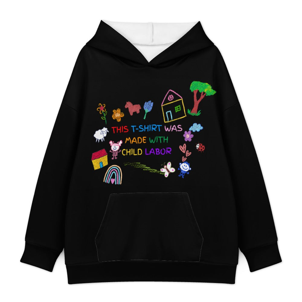 Child Labor Satire Hoodie — Black