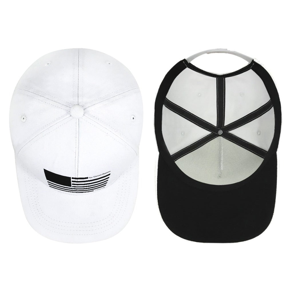 Redacted American Flag Cap — White