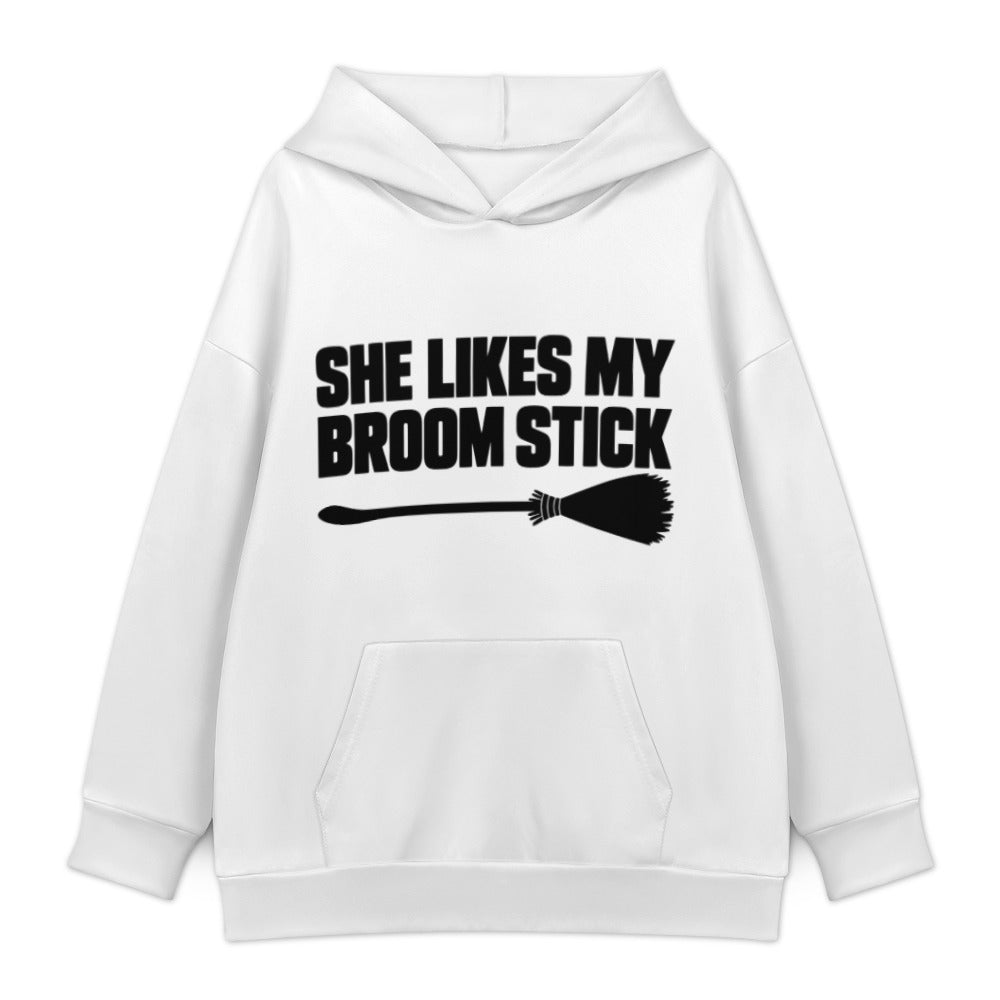 She Likes My Broom Stick – Halloween Couple Hoodie