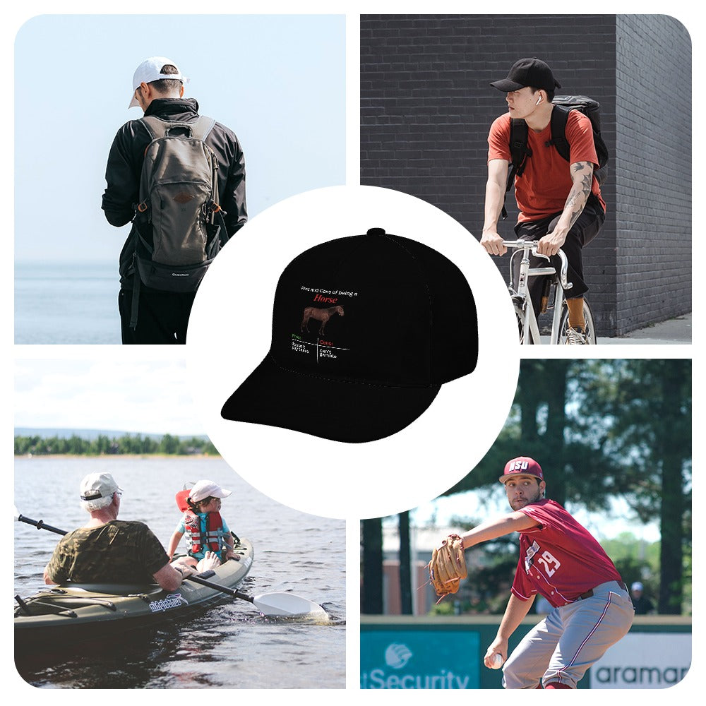 Horse Pros and Cons Cap — Black