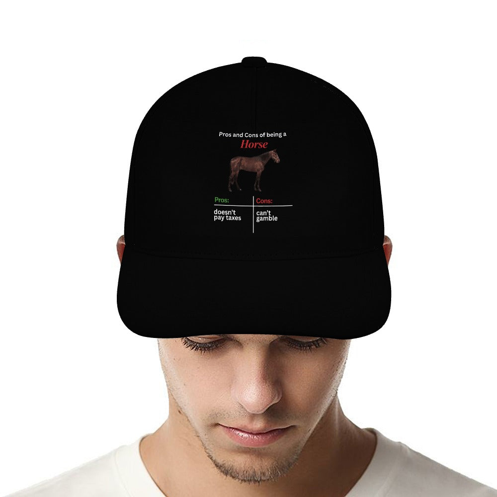 Horse Pros and Cons Cap — Black