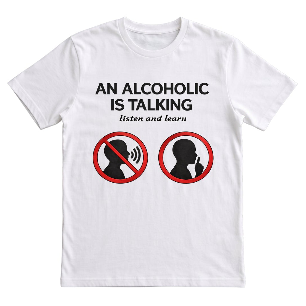 An alcoholic is talking