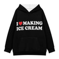 I Love Making Ice Cream Hoodie — Black