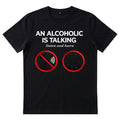 An alcoholic is talking
