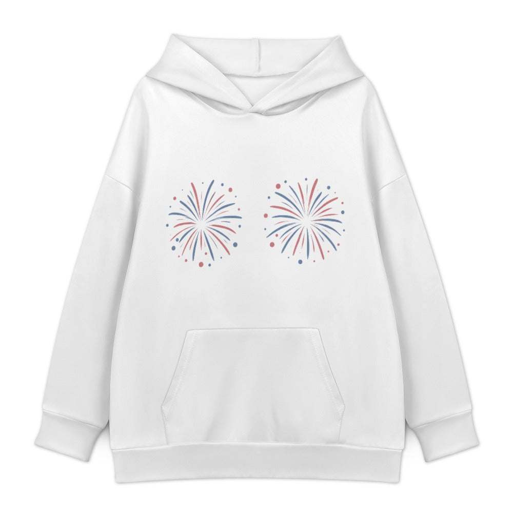 Twin Fireworks Hoodie — White