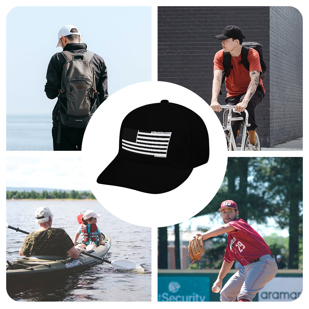 Redacted American Flag Cap — Black