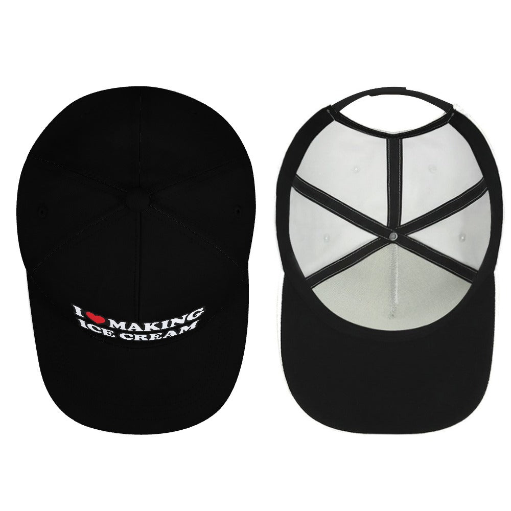 I Love Making Ice Cream Cap — Black