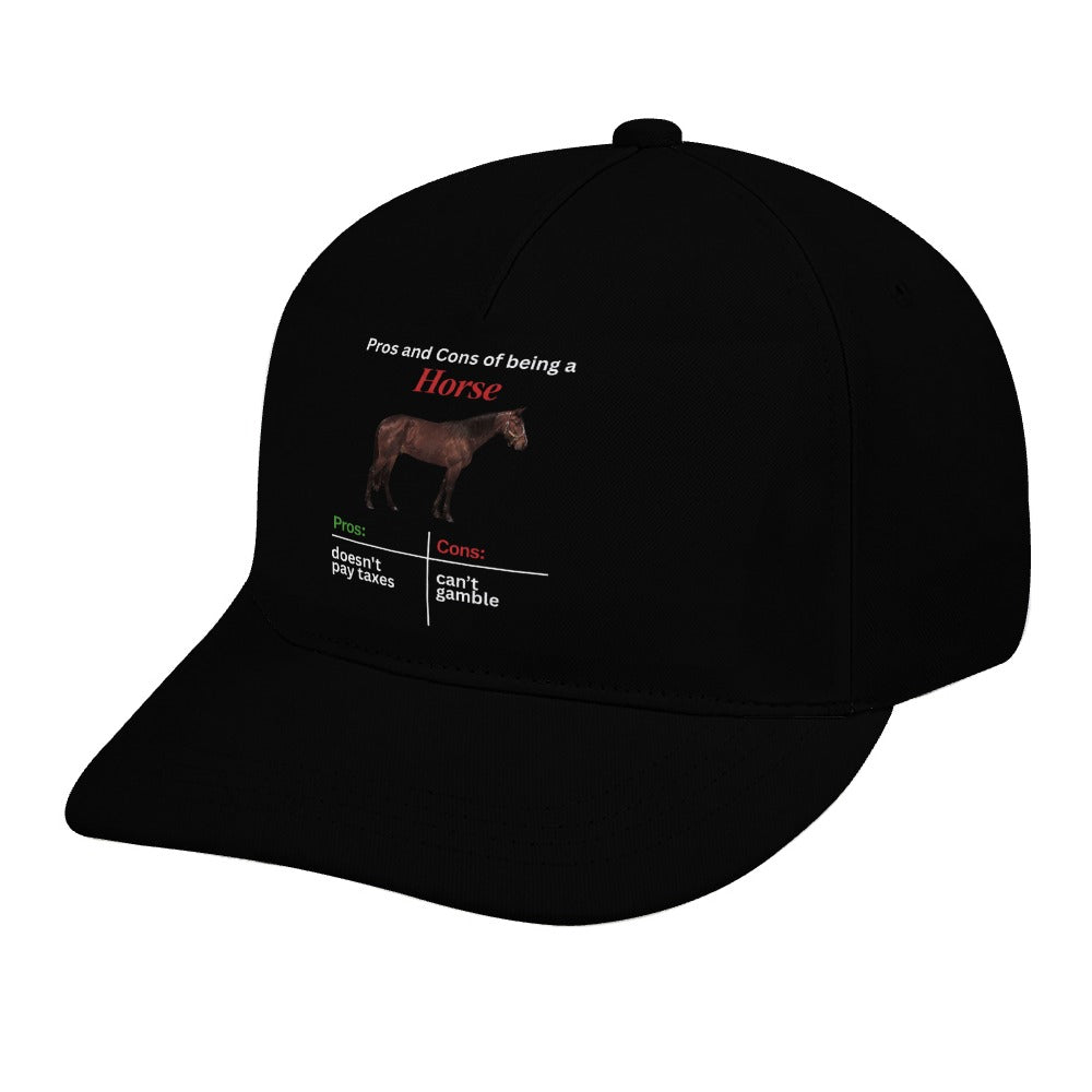 Horse Pros and Cons Cap — Black