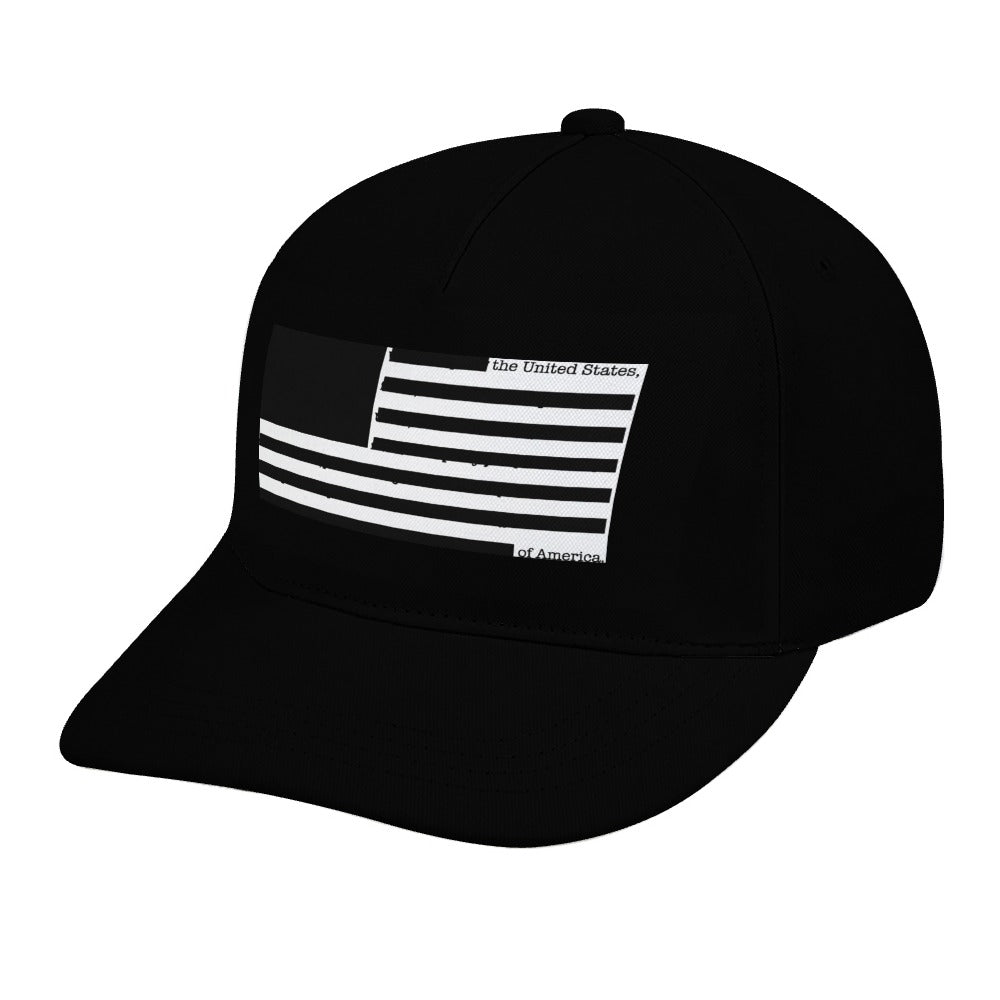 Redacted American Flag Cap — Black