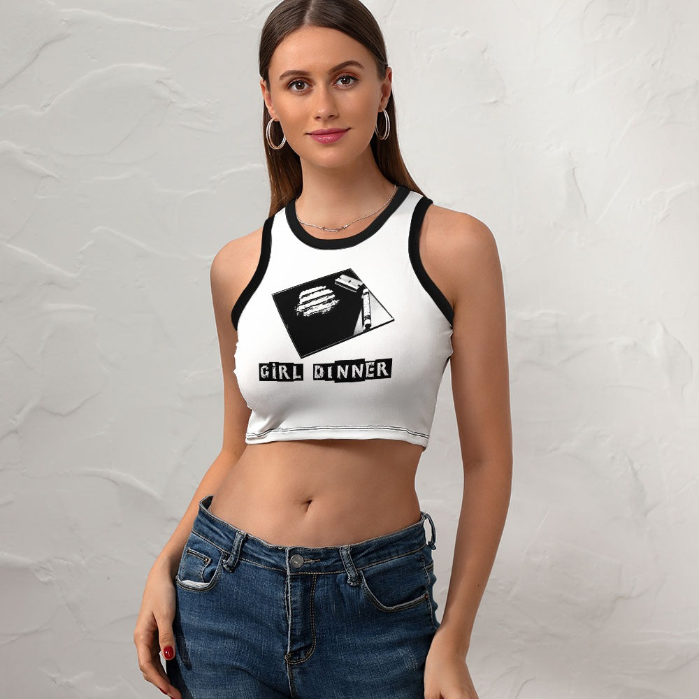 Girl Diner crop top model