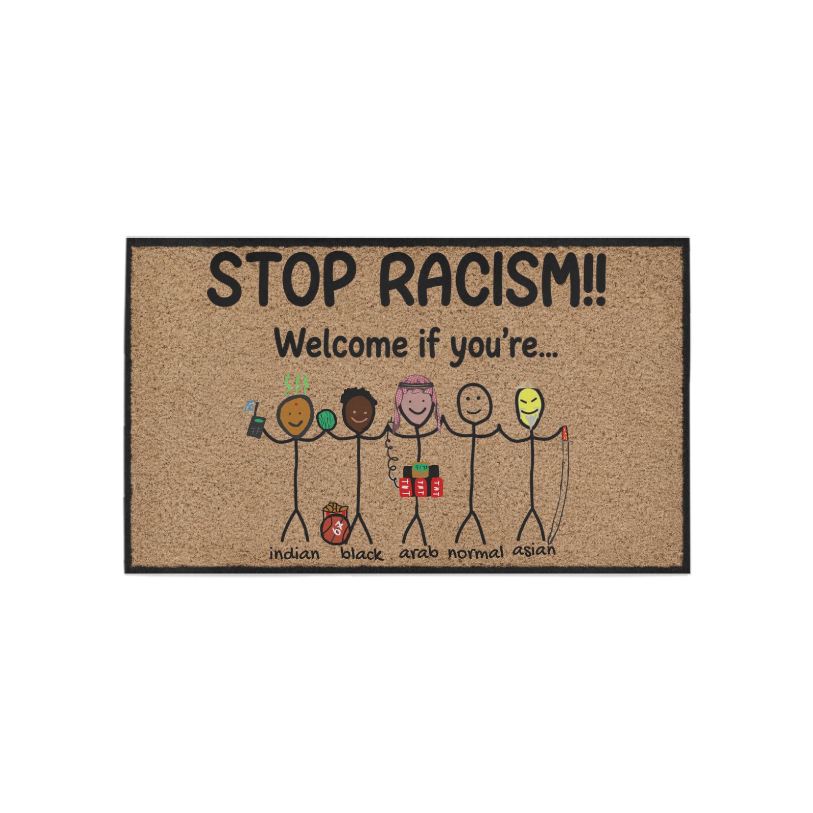 STOP RACISM! Doormat