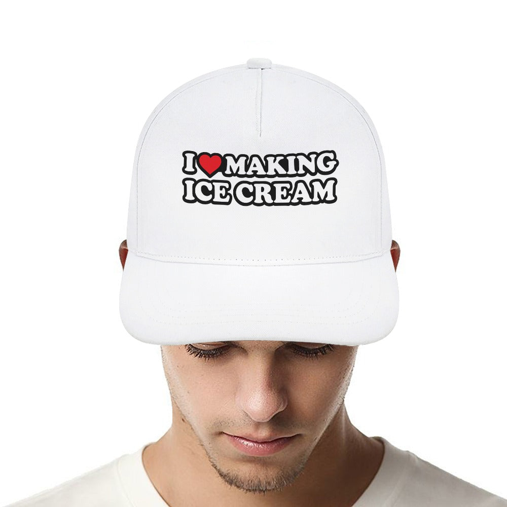 I Love Making Ice Cream Cap — White