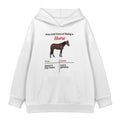 Horse Pros and Cons Hoodie — White