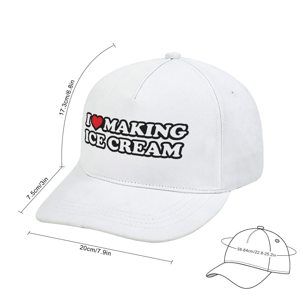 I Love Making Ice Cream Cap — White