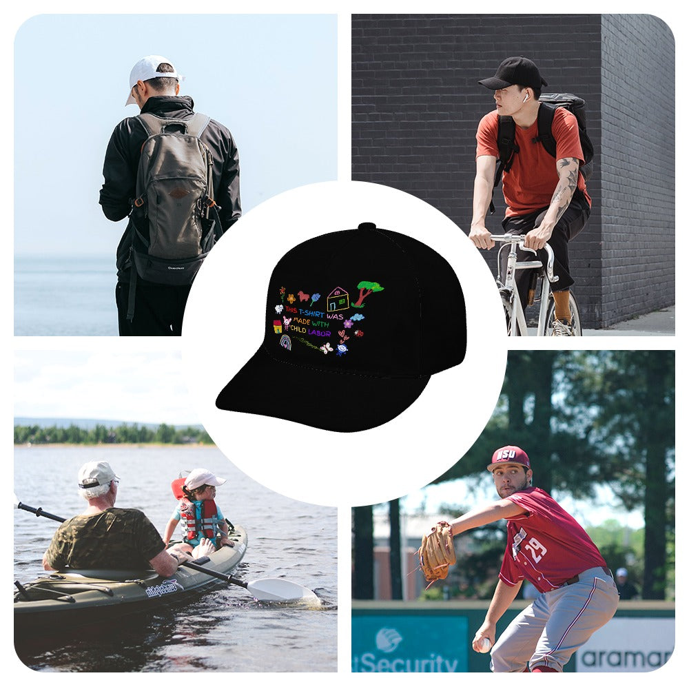 Child Labor Satire Cap — Black