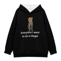 Everything I Want Is Illegal Cheetah Hoodie — Black