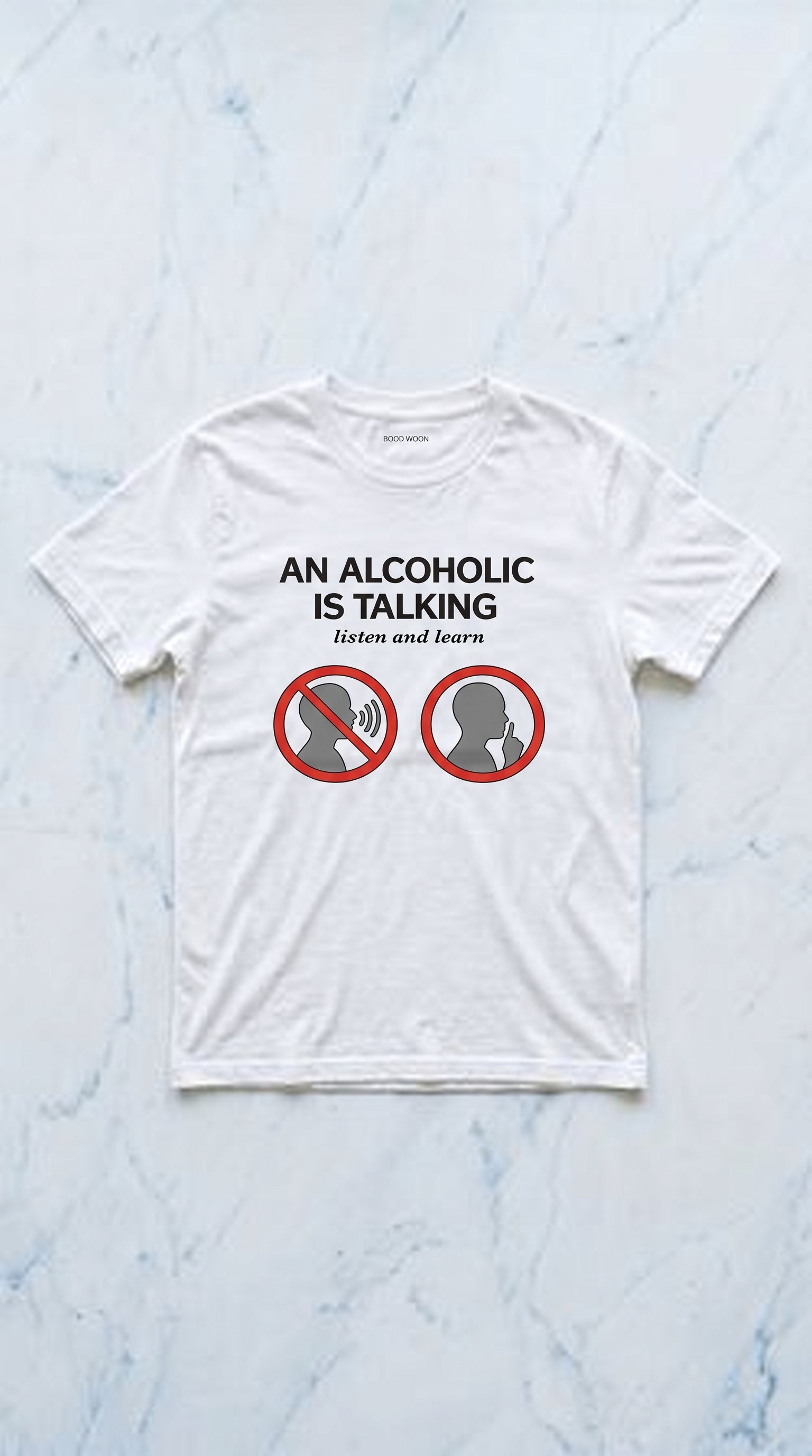 An alcoholic is talking