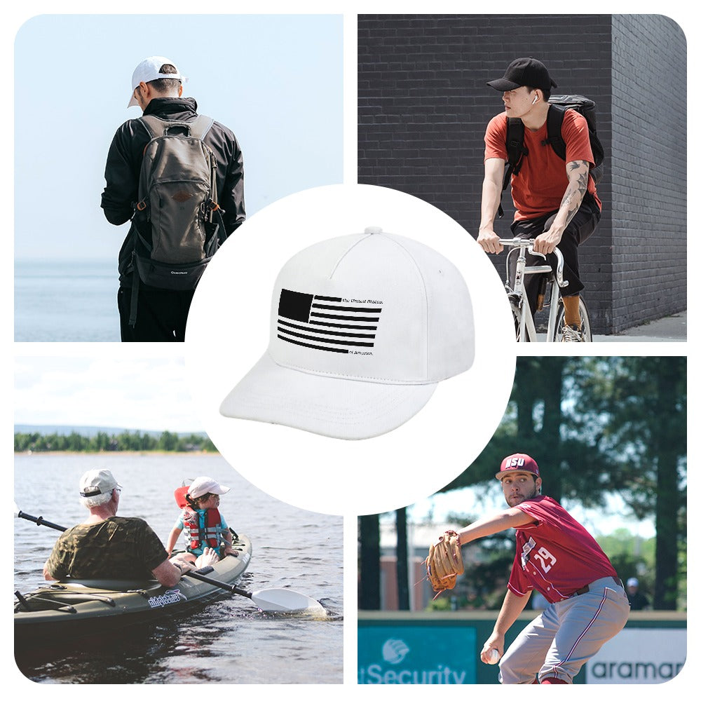 Redacted American Flag Cap — White