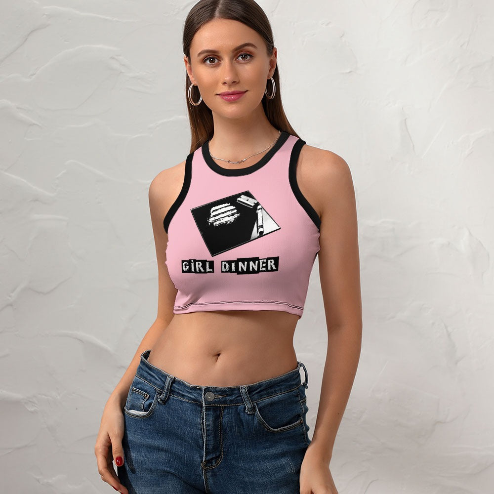 Girl Diner crop top model