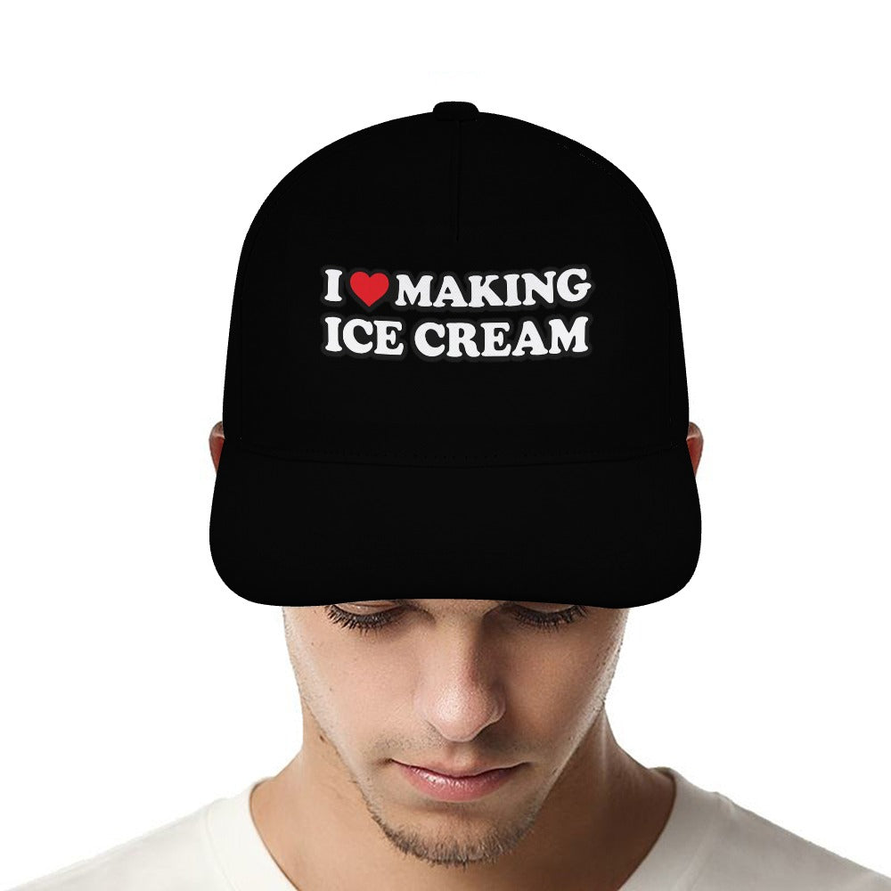 I Love Making Ice Cream Cap — Black