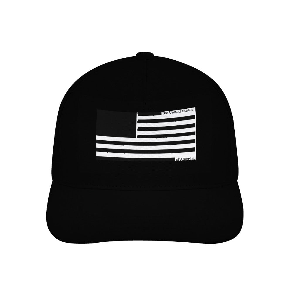 Redacted American Flag Cap — Black