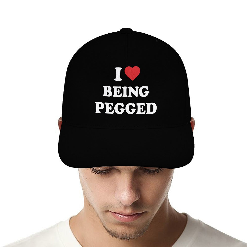 I Love Being Pegged Cap — Black