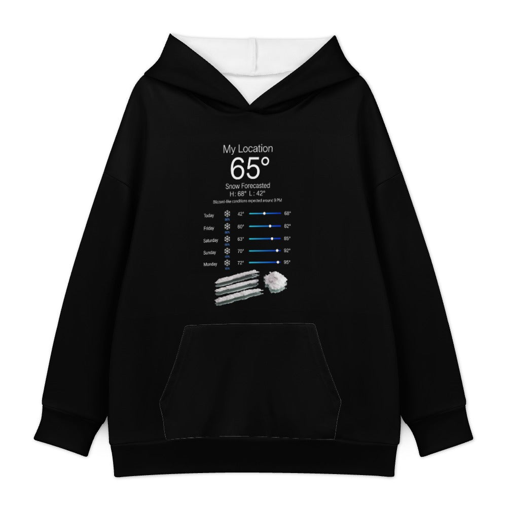 Snow Forecast Hoodie — Black