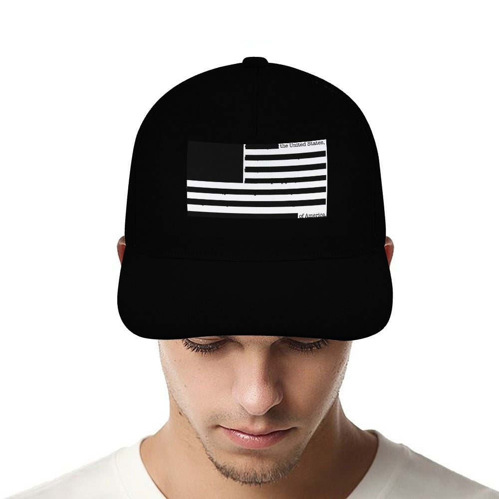 Redacted American Flag Cap — Black