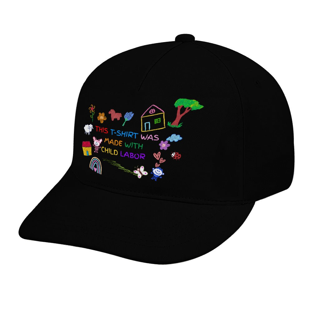 Child Labor Satire Cap — Black