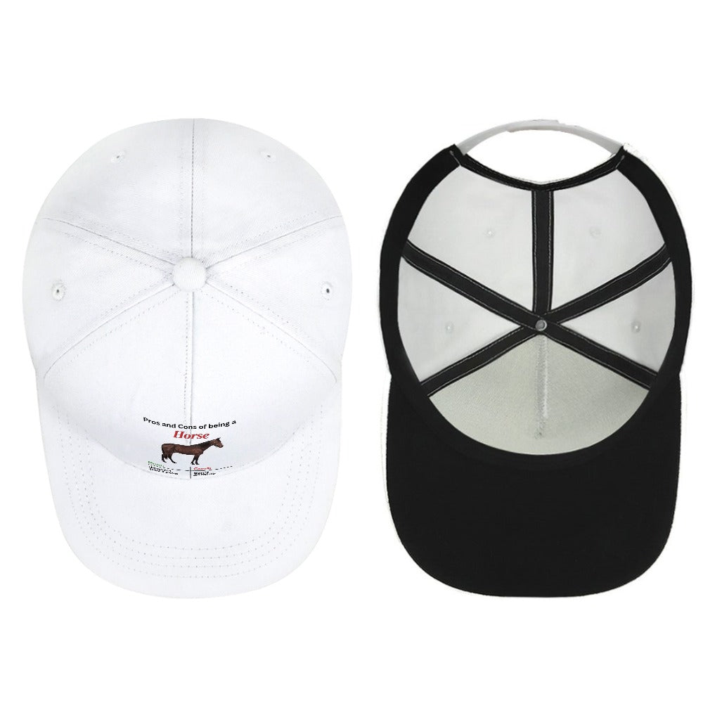 Horse Pros and Cons Cap — White