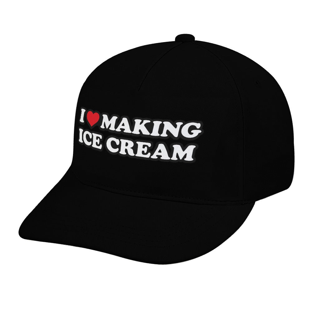 I Love Making Ice Cream Cap — Black