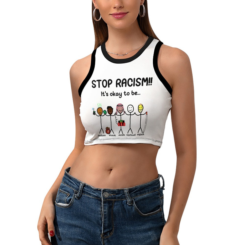 STOP RACISM! crop top