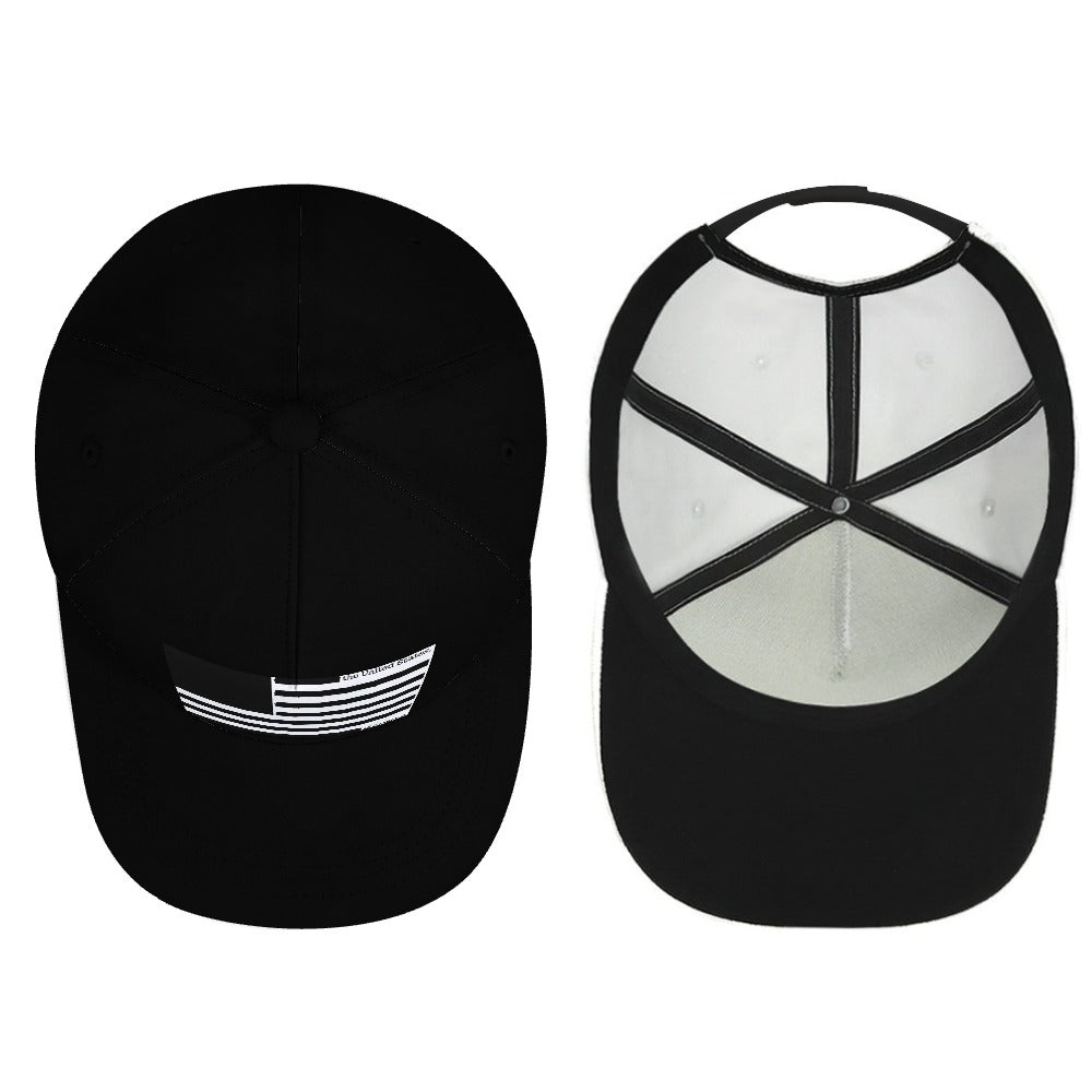 Redacted American Flag Cap — Black