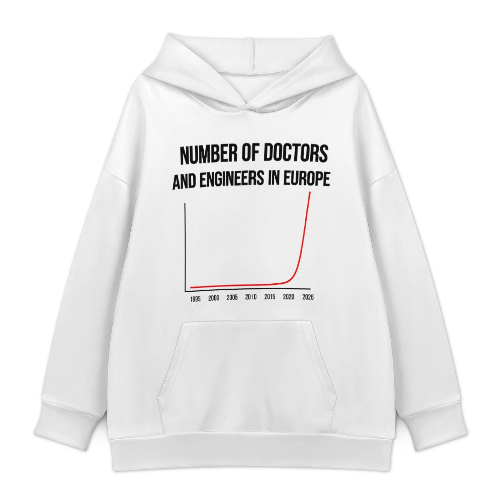 Numbers of Doctors and engineers in europe (hoodie)