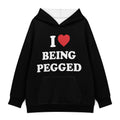 I Love Being Pegged Hoodie — Black