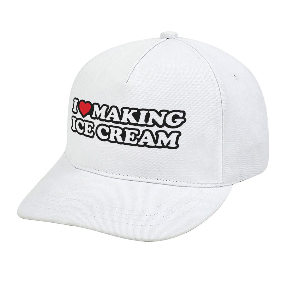 I Love Making Ice Cream Cap — White