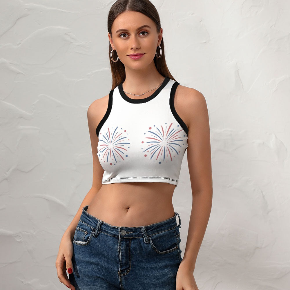 Fireworks crop top model
