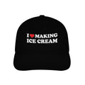 I Love Making Ice Cream Cap — Black